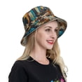 thumbnail image 6 of KLL Whimsical Cats Night Cafe Bucket Hat for Women Men Packable Travel Beach Sun Hat Outdoor Rave Accessories Reflective Fisherman Cap, 6 of 7