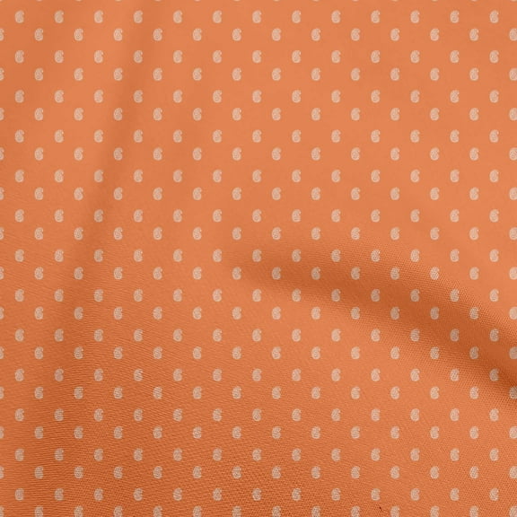 oneOone Viscose Jersey Orange Fabric Asian Floral Block Quilting Supplies Print Sewing Fabric By The Yard 60 Inch Wide