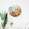 thumbnail image 4 of 14 Inch Wall Clock Battery Operated Silent Clock Decorative for Office, Kitchen, Outdoor, Living Room，Original Oil Painting Landscape Lovely, 4 of 4