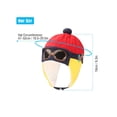 thumbnail image 2 of PULLIMORE Kids Pilot Aviator Hats Fleece Earmuffs Beanie Cap Winter Warm Earflap Caps for Toddlers Baby Girls Boys (Red), 2 of 9