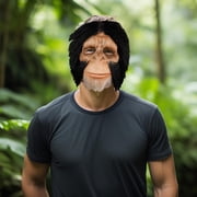 Trick Or Treat Studios Chimpanzee Costume Half Face Mask Adult One Size Unisex