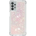 thumbnail image 2 of Compatible with Samsung Galaxy A32 5G Case Glitter Liquid Cute Clear Phone Case Floating Quicksand Shockproof Protective Bumper Silicone TPU Case for Samsung Galaxy A32 5G Star Pink YB, 2 of 12