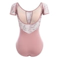 thumbnail image 3 of IBTOM CASTLE Women Ballet Dance Leotards Adult Butterfly Flower Print Backless Gymnastics Leotards with Bra Training Practices L Pink Floral, 3 of 8