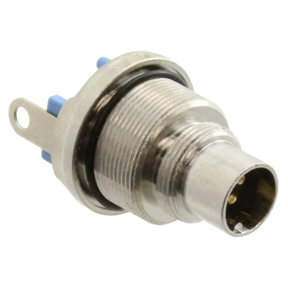 8-1437719-7 Circular Connector Plug 5 Position, Male Pins Solder Cup