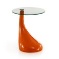 thumbnail image 1 of Manhattan Comfort Lava 19.7 in. Orange Glass Top Accent Table, 1 of 2