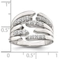 thumbnail image 5 of Sterling Silver Cz Fancy Band (Size 6) Made In Thailand qr6973-6, 5 of 5