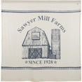 thumbnail image 3 of VHC Brands Sawyer Mill Blue Shower Curtain, 72x72, 3 of 6