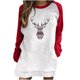 thumbnail image 1 of Vestido de Sudadera Para Mujer Vestido de Navidad Moda Casual Estampado Manga Larga Cuello Redondo Contraste Color Suéter Top Odeerbi ODB172723, 1 of 5