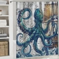 thumbnail image 6 of Orinice  Octopus Shower Curtain Nautical Tentacle Shower Curtain Bathroom Curtain Decor Set with 12 Hooks Waterproof Fabric  60x72, 6 of 7