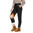 thumbnail image 5 of Pantalones de yoga Gibobby De Chándal para Mujer con 2 Bolsillos Cordón Forro Polar De Invierno Cintura Alta Leggings Deportivos Largos Pantalones De Entrenamiento Pantalones De Ocio Negro XL, 5 of 5