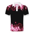 thumbnail image 4 of ZRBYWB Mens Polo Shirt Summer Digital 3D Print Fashion Poster Holiday Beach Lapel Zipper Short Sleeve Shirt Interesting, 4 of 4