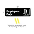 thumbnail image 3 of Excello Global Products Employees Only Wall Sign 9x3 Black/White 3Pk EGPHD0050S, 3 of 4