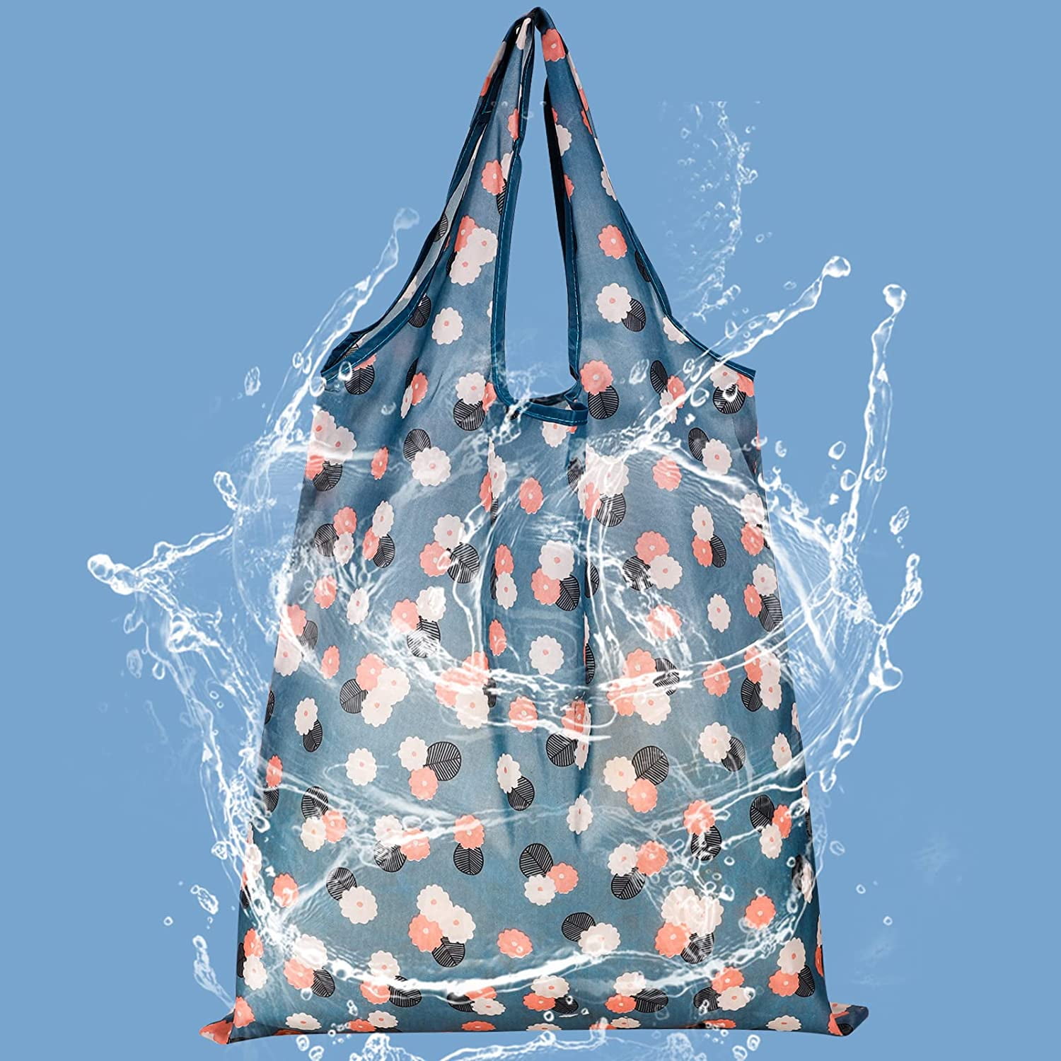 SHAR un Petit Sac Reutilisable en Marguerite un Sac Pliable un Sac de Lavage un Sac Pliable Ecologique pour les Achats Quotidiens
