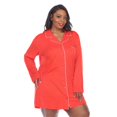 thumbnail image 1 of PS3689-12-1XL Plus Size Long Sleeve Nightgown, Red - Extra Large, 1 of 1