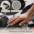 thumbnail image 6 of ODIKA Record Disc Eight Grunge Round Movie Blanket Music Note Vinyl Playful Expressive Non-Slip Chair-Friendly for Dining Room, Basement, Large Office, 6 of 7