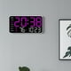 thumbnail image 5 of Reloj de pared digital, LED, gran pantalla, reloj despertador, calendario digital, adecuado para sala de estar, dormitorio, oficina, tienda, reloj electrónico sin marco - Púrpura, 5 of 6