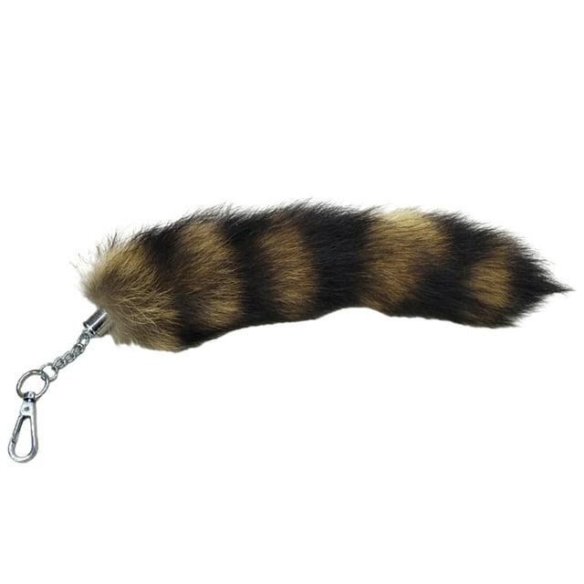 Faux Raccoon Tail Keychain Faux Raccoon Tail Fur Decoration Soft Fluffy Lobster Clasp Diy Car Key Ring Hanging Pendant Backpack Decoration Birthday