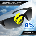 thumbnail image 3 of Global Vision Eyewear Hercules-7 Photochromic Safety Motorcycle Sunglasses for Men & Women ANSI Z87+ Black Frame Clear to Super Dark Lenses, 3 of 9