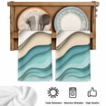 thumbnail image 5 of Teal Brown Ombre Kitchen Towels Set of 1, Modern Abstract Moire Art Geometric Absorbent Dish Towels for Kitchen, Microfiber Hand Towel, Quick Drying Tea Towel for Cleaning Decorative Dishcloths, 5 of 7