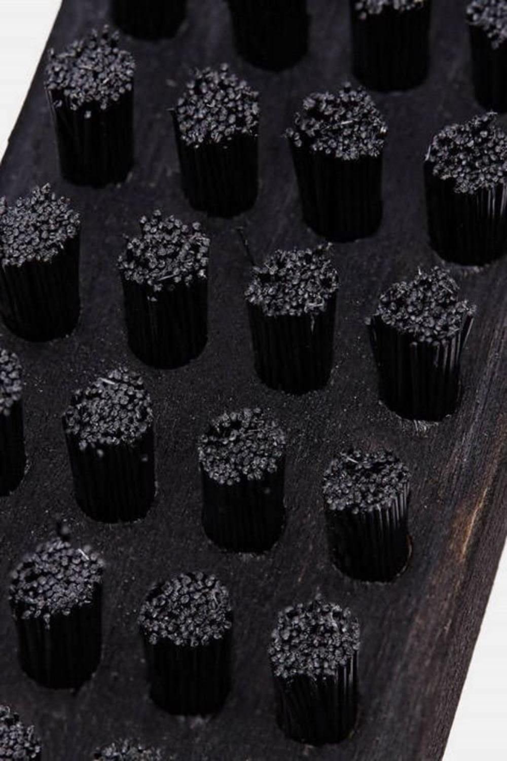 Black by Iris Hantverk Iris Hantverk Wooden Outdoor Doormat with Nylon