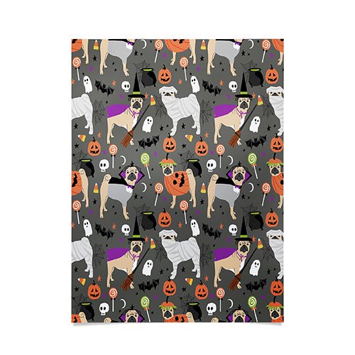 Society6 Pug Halloween Costumes Mummy W by Petfriendly Art Print