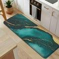 thumbnail image 5 of Green and Gold Marble Glitter Waves Pattern Kitchen Rug Mat,Kitchen Runner Rugs Non Skid Washable,Decorative Kitchen Floor Mats for Kitchen,Sink,Laundry,17"x47.2", 5 of 7