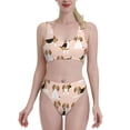 thumbnail image 2 of Picia Beagle Dog On Brown Women's High Waisted Bikini Scoop Neck Swimsuit Two Pieces Bathing Suit-, 2 of 8