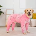 thumbnail image 2 of Harikaji Large Dog Sweater Coat, Large Dog Recovery Suit, Anti-Shedding Dog Pajamas Pjs, After Surgery Dog Onesie for Medium Large Dog Rose Pink 34#, 2 of 7
