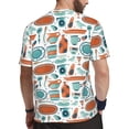 thumbnail image 2 of Wukai Cute Tableware Print Men's Short-Sleeved Mesh T-Shirt,Quick-Dry Short Sleeve Workout T-Shirt-X-Small, 2 of 8
