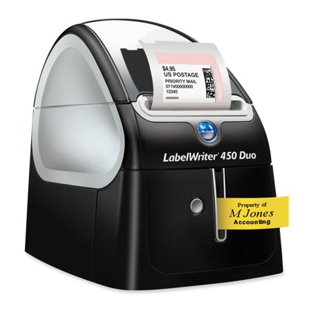 Dymo LabelWriter 450 Duo Direct Thermal Printer - Monochrome - Label Print - 0.8 Second Mono - 600 x 300 dpi - USB - D1 Tape
