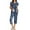 Blue Flowers, variant on Ekouaer Womens Pajama Set Short Sleeve Sleepwear Pleated Floral Pjs Set Capri Pants Lounge Sets with Pockets