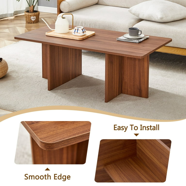 Aukfa Coffee Table, Modern Stable Support Rectangular Center Aukfa Coffee Table, Modern Stable Support Rectangular Center
