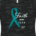 thumbnail image 4 of Inktastic Faith over Fear Ovarian Cancer Awareness with Teal Ribbon Women's T-Shirt, 4 of 5