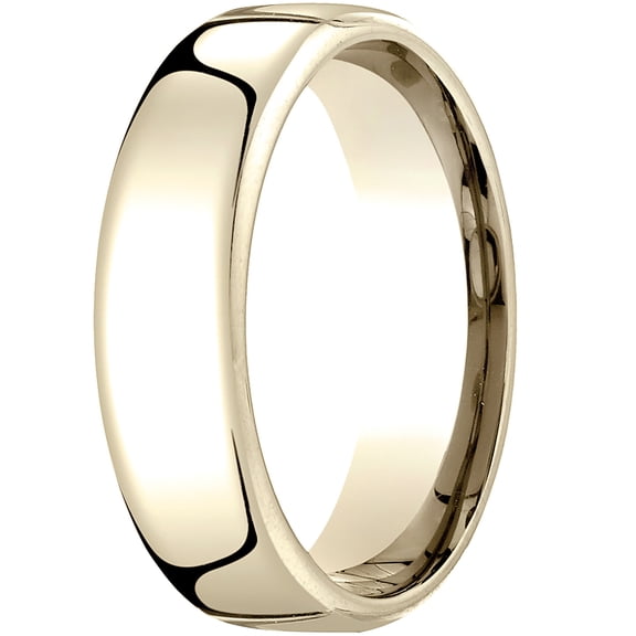 Womens 10K Yellow Gold, 6.5mm London Couture Comfort-Fit Wedding Band (sz 11.5)