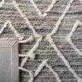 thumbnail image 6 of SAFAVIEH Casablanca Cleves Geometric Diamonds Wool Shag Area Rug, Grey/Ivory, 4' x 6', 6 of 10
