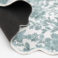 thumbnail image 5 of Mainstays Green Feather Faux Fur Scalloped Indoor Area Rug, 7'x10', 5 of 8