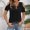 Black, variant on MAIHAN Women Polo Shirt Half Sleeve Summer Tees Crew Neck Basic Tops Summer Baggy Tops Cotton Tee Shirts for Women