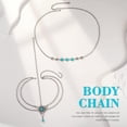 thumbnail image 3 of czcpp-Boho Ceinture de Taille Turquoise Argentée Accessoires de Ceinture de Cuisse pour Femmes, Argent, Taille Unique, 3 of 4