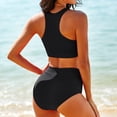 thumbnail image 3 of NICKSUN High Waisted Bikini Sets for Women, 2 Piece Swimsuit Women High Neck Bikinis Racerback Bathing Suits, 3 of 4