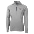 thumbnail image 2 of Men's Cutter & Buck  Gray Cincinnati Reds Adapt Eco Knit Stretch Recycled Big & Tall Quarter-Zip Pullover Top, 2 of 3