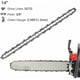 thumbnail image 3 of Cadena de motosierra de 52 eslabones, paso de 3/8" LP, calibre 050" (1,3 mm) de contragolpe bajo, paquete de 4 cadenas de motosierra 52 transmisiones para guía de cadena de 14" (35 cm), 3 of 5