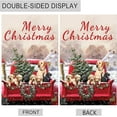 thumbnail image 2 of Merry Christmas Large Garden Flags 28x40 Double Sided,Red Truck Dog Winter Garden Flags, Christmas Garden Flags for Outside, Winter Yard Flag Lawn Outdoor Decor, 2 of 5
