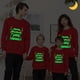 thumbnail image 2 of Camisetas de Navidad a juego para la familia, sudadera luminosa brillante con cuernos de árbol de Navidad, 2 of 3