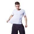thumbnail image 5 of WBQ 3 Pack Men's Athletic Short Sleeve Compression Shirts Workout Running Dry Fit T-Shirt Slimming Sports Baselayer T-Shirts Tops Athletic Workout Shirt Short Sleeve Muscle Shirts, S-3XL, 5 of 9