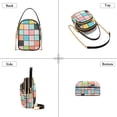 thumbnail image 3 of FORMRS Crossbody Bag for Women Quilted Travel Shoulder Cell Phone Purse with Chain Strap Handbag, Colorful Checkered Pattern, 3 of 7