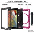 thumbnail image 2 of iPad 7th Generation Case with PET Screen Protector, iPad 10.2" 2019 Case, Dteck Heavy Duty Rugged Shockproof Protective Covers with 360 Rotate Stand /Hand Strap/ Should Belt /Pencil Holder,Rose, 2 of 6