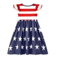 thumbnail image 4 of Benylion Girls 4th of July Girls Dress Independence Day Dresses American Flag Striped Sleeveless Sundress Patriotic Outfits, 4 of 6