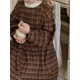 thumbnail image 5 of Vestido de primavera para niña de 2 a 7 años, vestido de princesa con cuello de encaje a cuadros Retro para niña, traje informal para niño, ropa para niño, 5 of 6