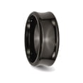 thumbnail image 3 of Bague Alliance pour Homme en Titane 9 mm Concave Noir Poli, 3 of 5