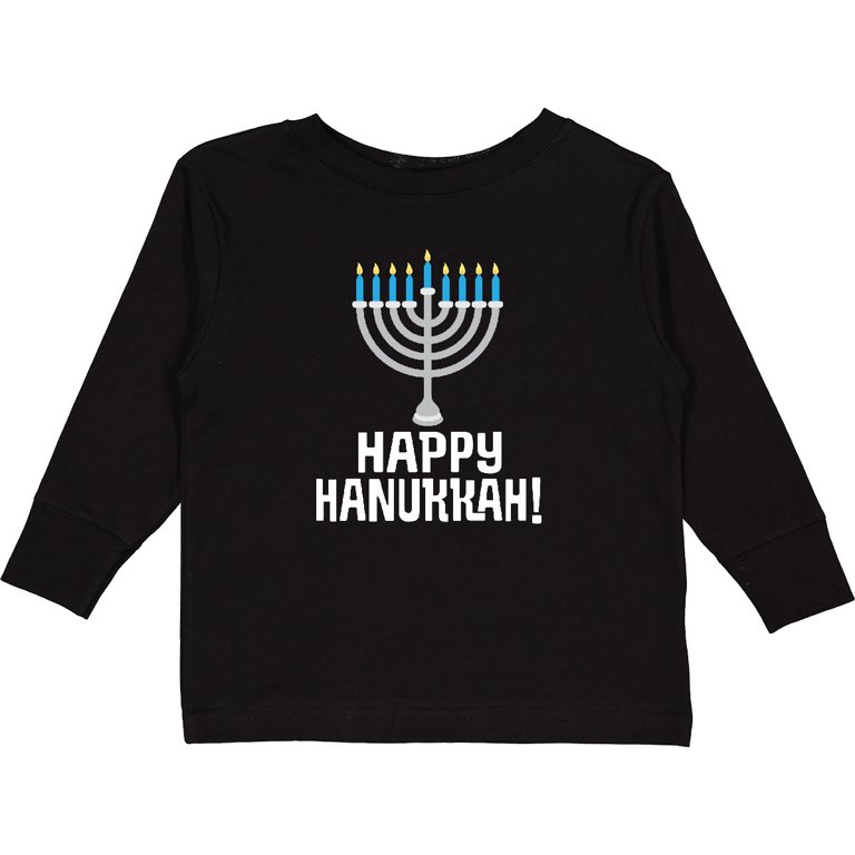 Happy Hanukkah Menorah Toddler Long Sleeve T-Shirt photo 3